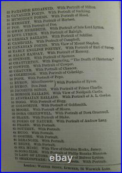RARE ANTIQUE BOOK Early English Poetry various Walter Scott, London 1880s RARE ANTIQUE BOOK Early English Poetry various Walter Scott, London 1880s
