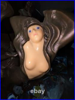 RARE? ANTIQUE BRONZE JB HIRSCH GERDAGOBRUCHON 3 RISQUE LADIES one other on net