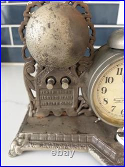 RARE ANTIQUE DARCHE BANK SAFETY DEPOSIT ALARM CLOCK LIGHT Early 1900s