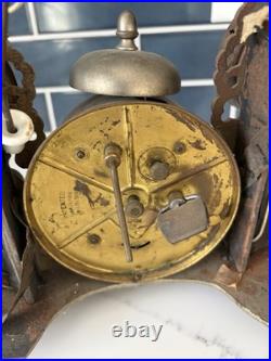 RARE ANTIQUE DARCHE BANK SAFETY DEPOSIT ALARM CLOCK LIGHT Early 1900s