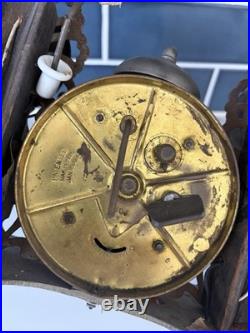 RARE ANTIQUE DARCHE BANK SAFETY DEPOSIT ALARM CLOCK LIGHT Early 1900s