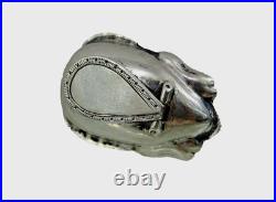 RARE ANTIQUE DUTCH SILVER VINAIGRETTE sterling Figural Swan Ruby Eyes early 19c