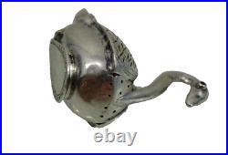 RARE ANTIQUE DUTCH SILVER VINAIGRETTE sterling Figural Swan Ruby Eyes early 19c