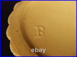 RARE ANTIQUE EARLY 1800s BAMBOO GAME DISH with LID CANE CANEWARE YELLOW WARE
