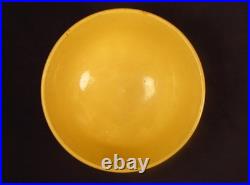 RARE ANTIQUE EARLY 1800s BLACK MOCHA TEA BOWL YELLOW WARE MOCHAWARE MINT