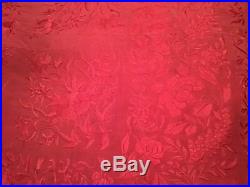 RARE ANTIQUE EARLY 1900's CHINESE CANTON EMBROIDERED SILK PIANO SHAWL EMBROIDERY