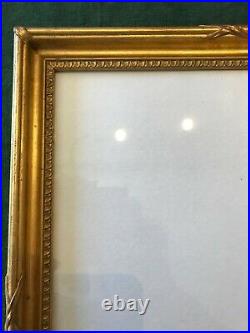RARE ANTIQUE EARLY C19th GEORGIAN GILT MORLAND PICTURE FRAME OLD GLASS C1820