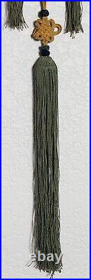 RARE ANTIQUE EARLY CHINESE JADE DISC BI with SILK HANGING TASSEL 30JINBU /YAOPEI RARE ANTIQUE EARLY CHINESE JADE DISC BI with SILK HANGING TASSEL 30JINBU /YAOPEI