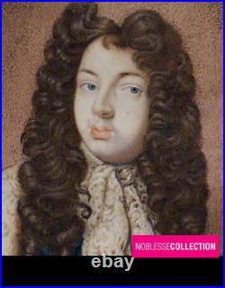 RARE ANTIQUE FLEMISH SCHOOL 17th C. MINIATURE HAND PAINTED ON PAPER MAN PORTRAIT