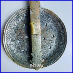 RARE ANTIQUE Folding Strainer Spoon Heavy Wrought Cooper Early Safavid Dynasty
