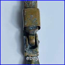 RARE ANTIQUE Folding Strainer Spoon Heavy Wrought Cooper Early Safavid Dynasty