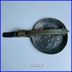 RARE ANTIQUE Folding Strainer Spoon Heavy Wrought Cooper Early Safavid Dynasty