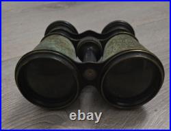 RARE ANTIQUE IRIS DE PARIS BINOCULARS GLASSES WITH COMPASS EARLY 1900s