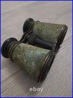 RARE ANTIQUE IRIS DE PARIS BINOCULARS GLASSES WITH COMPASS EARLY 1900s