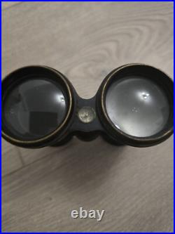RARE ANTIQUE IRIS DE PARIS BINOCULARS GLASSES WITH COMPASS EARLY 1900s