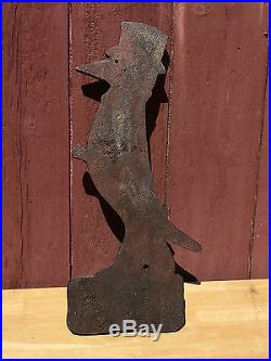 RARE ANTIQUE ORIG LATE 1800s EARLY 1900s OLD CROW WHISKEY TRADE SIGN PUB TAVERN