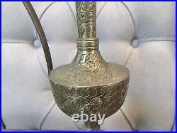 RARE ANTIQUE Rustic Brass Urn Metal Wine Vessel Water Pitcher Aladdin Oil Lamp RARE ANTIQUE Rustic Brass Urn Metal Wine Vessel Water Pitcher Aladdin Oil Lamp