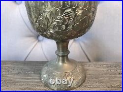 RARE ANTIQUE Rustic Brass Urn Metal Wine Vessel Water Pitcher Aladdin Oil Lamp RARE ANTIQUE Rustic Brass Urn Metal Wine Vessel Water Pitcher Aladdin Oil Lamp