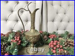 RARE ANTIQUE Rustic Brass Urn Metal Wine Vessel Water Pitcher Aladdin Oil Lamp RARE ANTIQUE Rustic Brass Urn Metal Wine Vessel Water Pitcher Aladdin Oil Lamp
