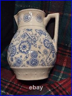 RARE ANTIQUE Staffordshire Aesthetic Transferware Pitcher Early, UNUSUAL Find
