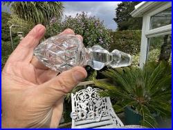RARE ANTIQUE THOMAS WEBB RUSSELL Fine Diamond Cut Glass Bell DECANTER SIGNED 14