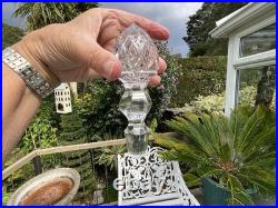 RARE ANTIQUE THOMAS WEBB RUSSELL Fine Diamond Cut Glass Bell DECANTER SIGNED 14