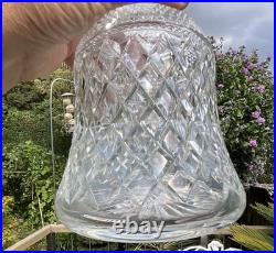 RARE ANTIQUE THOMAS WEBB RUSSELL Fine Diamond Cut Glass Bell DECANTER SIGNED 14