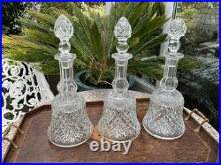 RARE ANTIQUE THOMAS WEBB RUSSELL Fine Diamond Cut Glass Bell DECANTER SIGNED 14