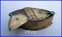 RARE ANTIQUE TRICK OPENING HANDMADE FOLKART SNUFF BOX LATE 1700sEARLY 1800s