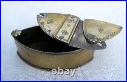 RARE ANTIQUE TRICK OPENING HANDMADE FOLKART SNUFF BOX LATE 1700sEARLY 1800s