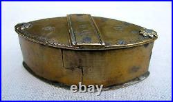 RARE ANTIQUE TRICK OPENING HANDMADE FOLKART SNUFF BOX LATE 1700sEARLY 1800s