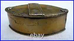 RARE ANTIQUE TRICK OPENING HANDMADE FOLKART SNUFF BOX LATE 1700sEARLY 1800s