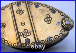 RARE ANTIQUE TRICK OPENING HANDMADE FOLKART SNUFF BOX LATE 1700sEARLY 1800s