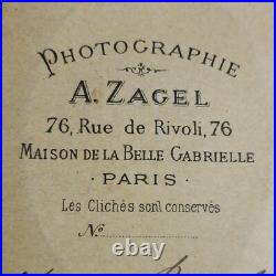RARE ANTIQUE VERY EARLY 1856 DATED CDV PHOTO PARIS FRANCE STUDIO ID'd YOUNG MAN