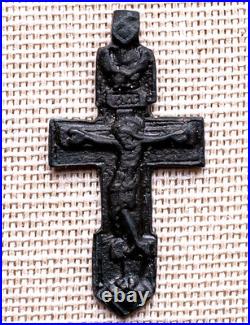 RARE ANTIQUE c. LATE 1400s EARLY 1500s RUSSIAN ORTHODOX CRUCIFIX PENDANT 133