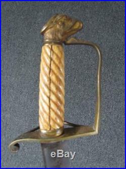 RARE ANTIQUE early 1800s US MILITARY PRESENTATION SWORD, FIGURAL EAGLE HANDLE