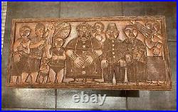 RARE Africian Agba Stool Kingdom of Benin Edo Nigeria early 20thC Carved Teak