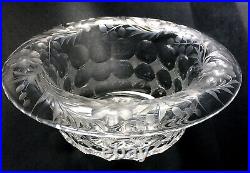 RARE American Brilliant Period Tuthill Primrose Bishop Hat Antiq Cut Glass Bowl