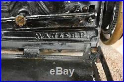 RARE Antique 1882 Wanzer B Sewing Machine Canada Hand Cranked Early Canadian