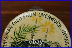 RARE Antique 1890s Parson Feeder Early Maytag Celluloid Advertising Pinback 2