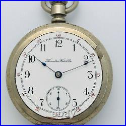 RARE Antique 1896 Early Hamilton Grade 930 18s 17J Pocket Watch Original OF Case