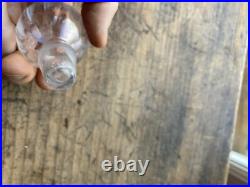 RARE! Antique 18th C Early Dutch Glass Decanter Open Pontil Engraved Birds