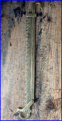 RARE Antique 18th C English Early lighting sawtooth lighting trammel Bird Signed