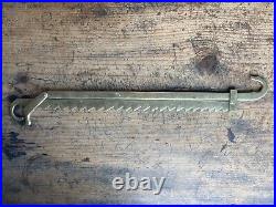 RARE Antique 18th C English Early lighting sawtooth lighting trammel Bird Signed