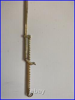 RARE Antique 18th C English Early lighting sawtooth lighting trammel Bird Signed