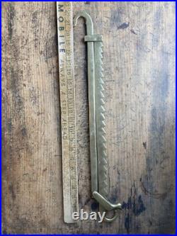 RARE Antique 18th C English Early lighting sawtooth lighting trammel Bird Signed