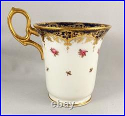 RARE Antique 1907 Paragon Gilded Cobalt Empire Chocolate Cup TRIO 3-Pcs. #2359