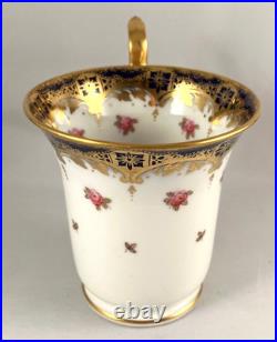 RARE Antique 1907 Paragon Gilded Cobalt Empire Chocolate Cup TRIO 3-Pcs. #2359