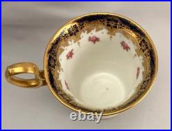 RARE Antique 1907 Paragon Gilded Cobalt Empire Chocolate Cup TRIO 3-Pcs. #2359