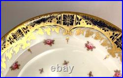 RARE Antique 1907 Paragon Gilded Cobalt Empire Chocolate Cup TRIO 3-Pcs. #2359